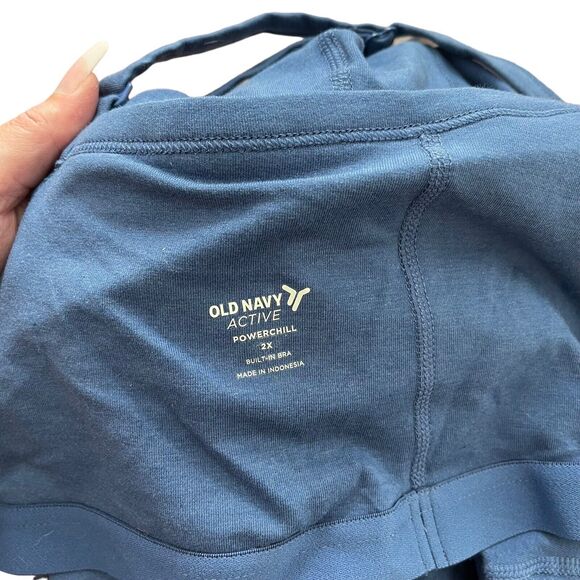 Old Navy Plus 2X Jumpsuit One Piece Activewear Power Chill Blue Shelf Bra - Picture 2 of 10